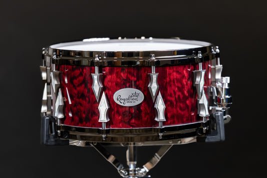 Quilted Maple Snare 6.5"x14" High Gloss Finish with Pearl Chrome lugs and Mother of Pearl Inlays