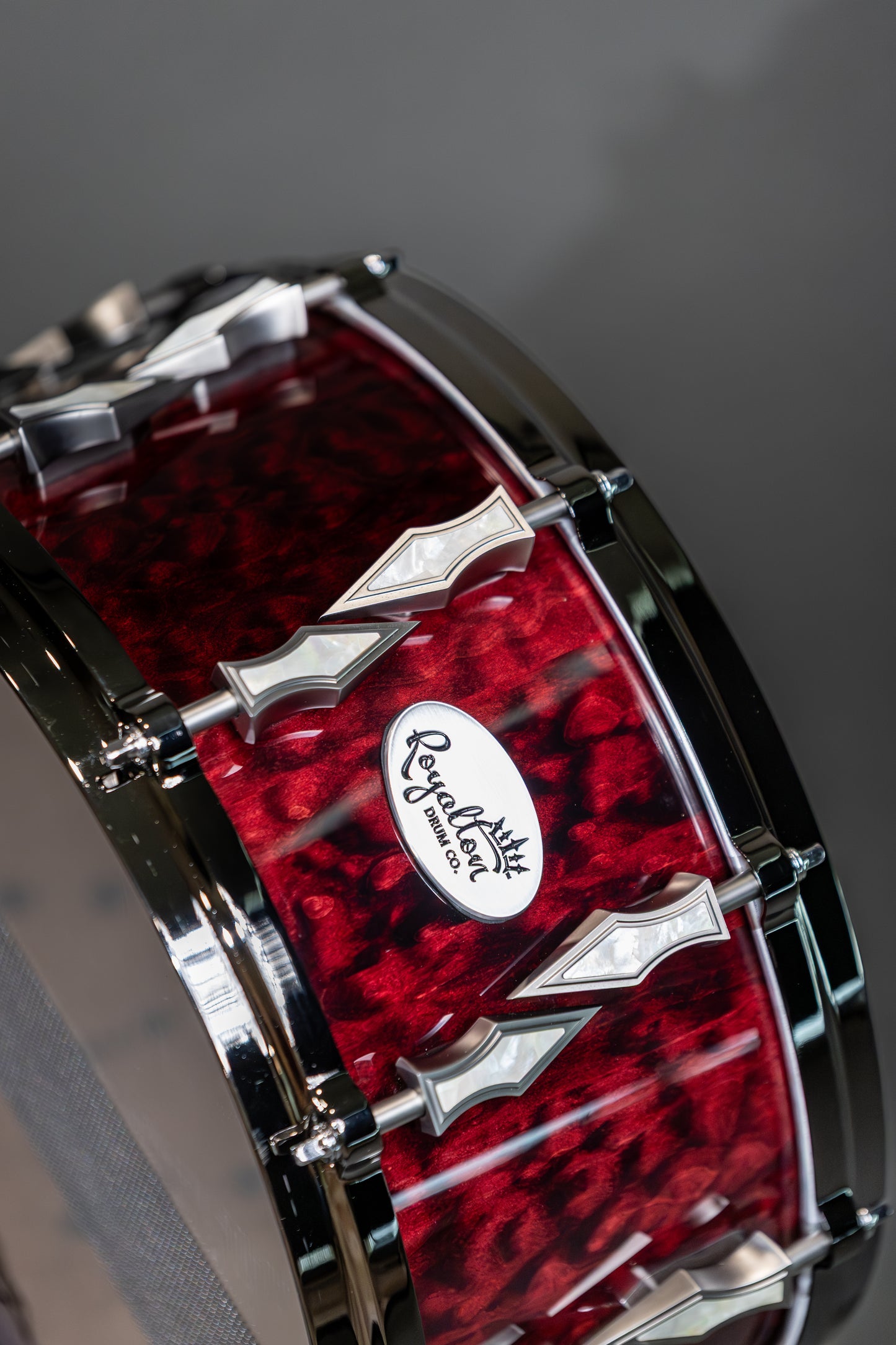 Quilted Maple Snare 6.5"x14" High Gloss Finish with Pearl Chrome lugs and Mother of Pearl Inlays